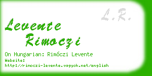 levente rimoczi business card